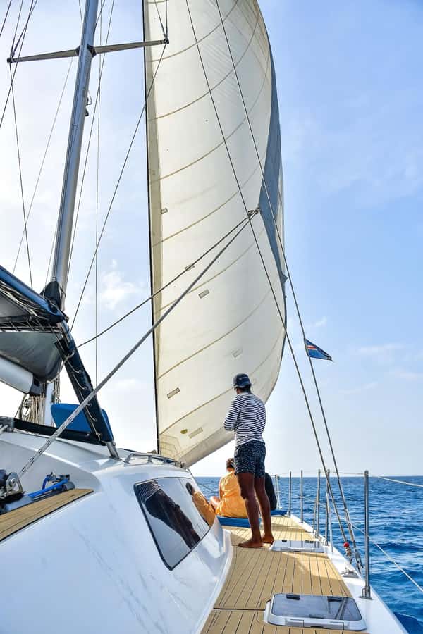 3-hour Catamaran Adventure on the waters of Sal Island - Crew service is the strongest part