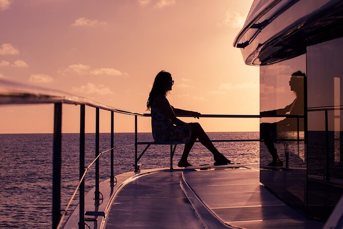 3-Hours Sunset Catamaran Cruise with Dinner all Inclusive - Mandraki Harbor departure and the first sail