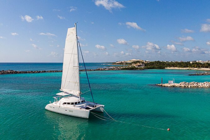 4H Private 38'Catamaran All-Inclusive in Tulum & Playa del Carmen - Leaving Puerto Aventuras for the Riviera Maya coast