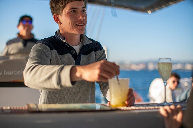 Afterwork on Catamaran with Live Music from Port Olimpic - Port Vell and Maremagnum from the sea
