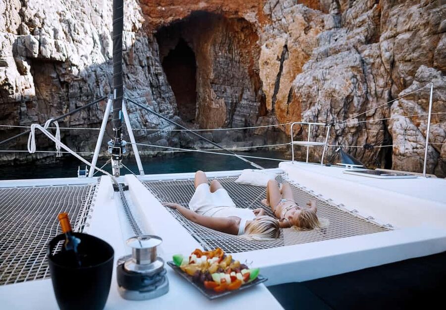 Agios Nikolaos All-inclusive Catamaran Cruise & Water Toys - Kolokytha Bay: The Main Swimming Stop