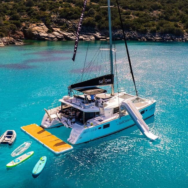 Agios Nikolaos: Sailing Trip Catamaran Lunch and Water Toys - Spinalonga adds more than a photo stop