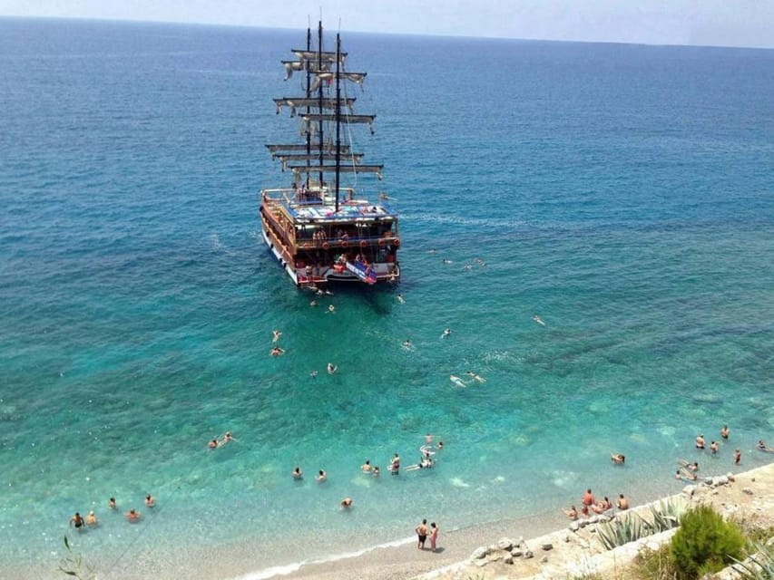 Alanya: Catamaran Boat Tour with Snorkeling with Lunch - Cleopatra Beach and the first swim