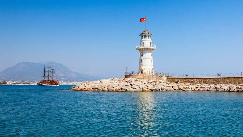 Alanya: Catamaran Boat Trip with Swimming Stops incl Lunch - Pirates Cave, Lovers Cave, and Phosphorus Cave