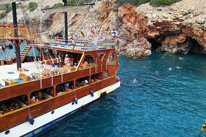 Alanya Catamaran Boat with Swimming and Snorkelling Activity - Cleopatra Beach and the swimming stops