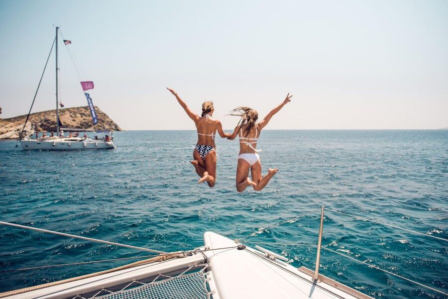 Alanya White Pearl Catamaran Cruise – Scenic Views & Swim - Lunch, Barbecue, and Unlimited Soft Drinks