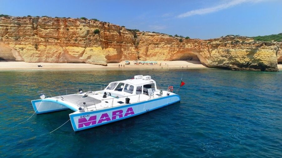 Albufeira: Catamaran Cruise with BBQ & Open Bar on the Beach - Benagil and the Algarve’s famous rock formations