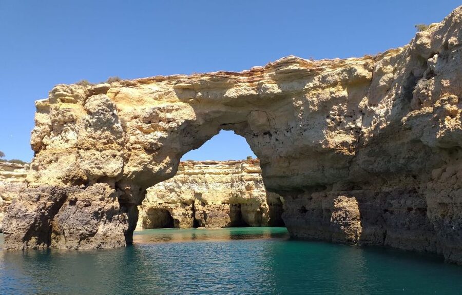Albufeira: Coastline and Benagil Caves Tour by Catamaran - The Atlantic swim stop on the way back