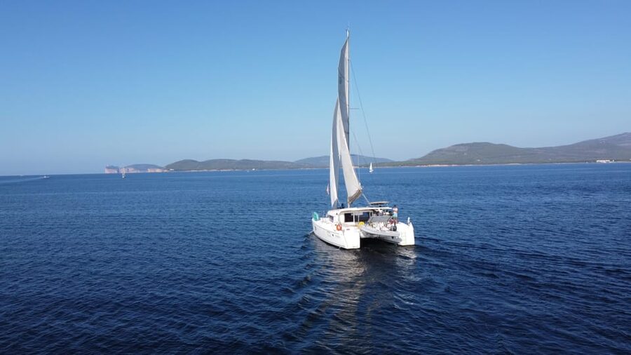 Alghero catamaran sunset tour Alghero - The sunset over the Gulf of Alghero