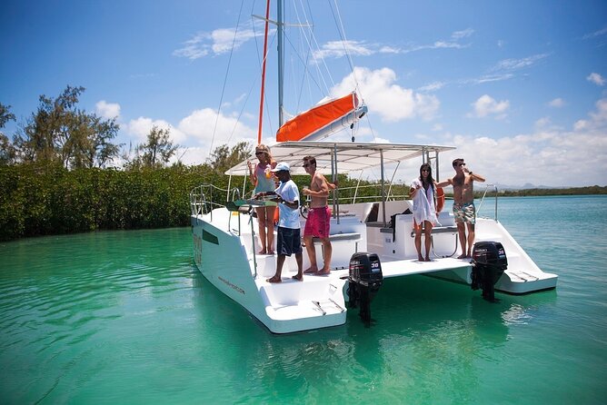 All inclusive CATAMARAN with BBQ : Ile aux cerf & GRSE waterfall - The day begins with an early pickup