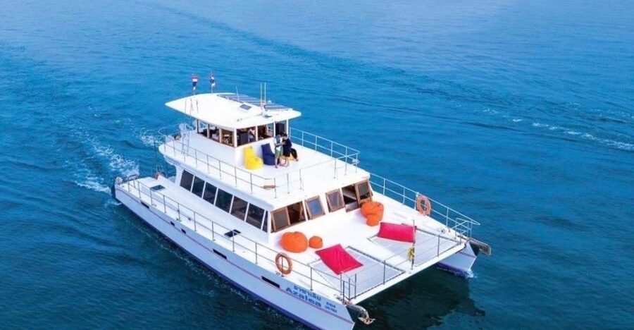 Amazing Coral Island & Sunset Dinner with Power Catamaran - An afternoon schedule built around the sunset