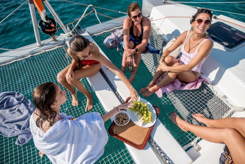 Athens: Half-Day Morning Catamaran Cruise with Meal & Drinks - Two swimming stops with room to relax