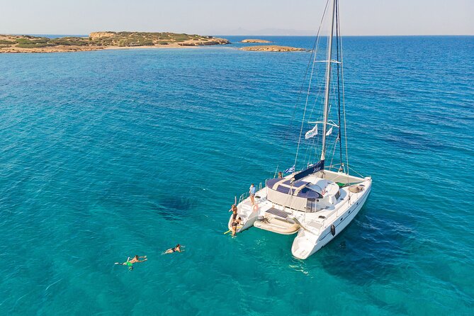 Athens Private Full day Catamaran cruise with meal & drinks - Starting at Alimos Marina at 10:00 a.m.
