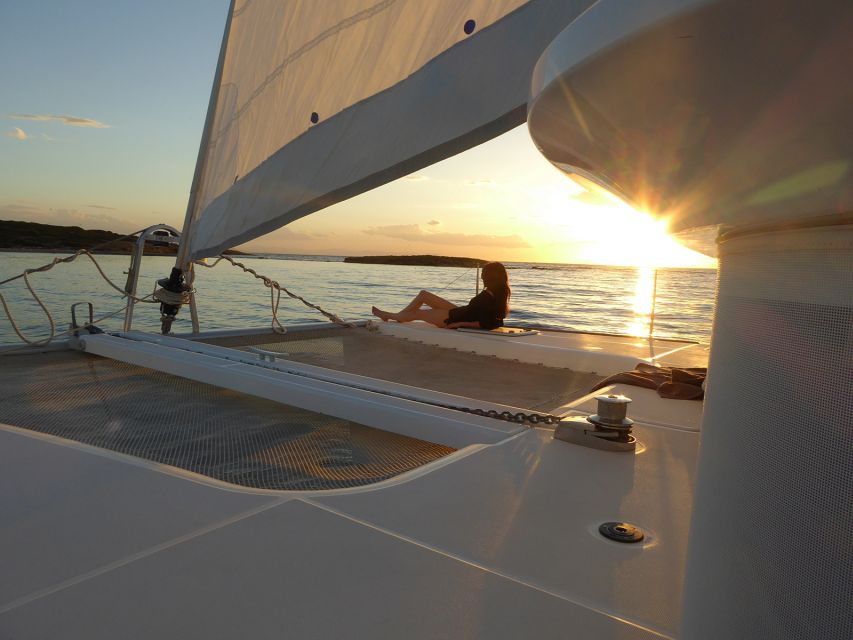 Athens: Riviera Catamaran Cruise with Meal and Drinks - First swimming stop near Voula