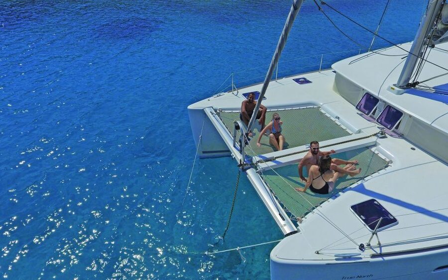 Athens: Riviera Catamaran Cruise with Meal and Drinks - A comfortable catamaran with room to spread out