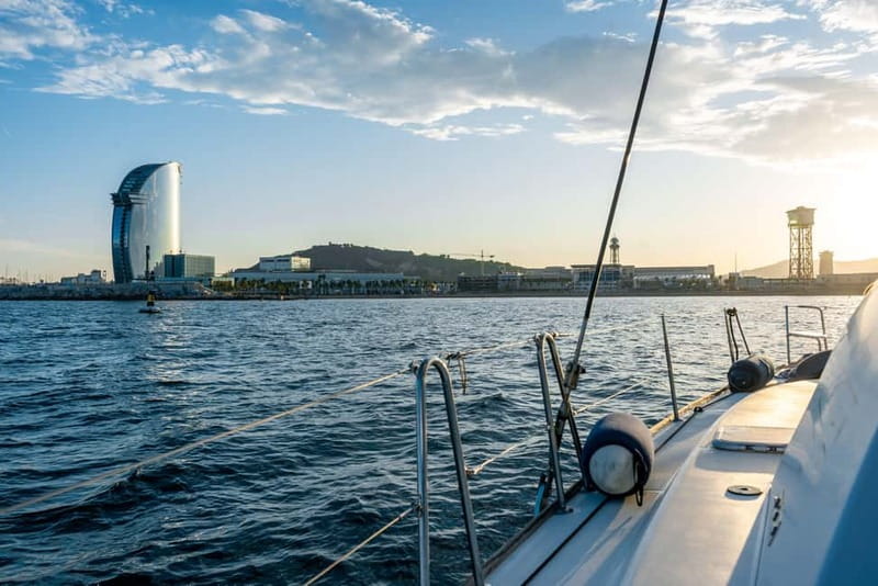 Barcelona: Catamaran Cruise w/ Sailing, Wine, & Tapa - The 30-minute swimming stop
