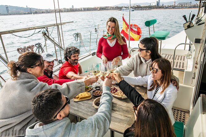 Barcelona Small Group Trip by Catamaran w Tapas, Cava and Sunset - The first coastal views and Barcelona beaches