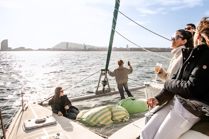 Barcelona Small Group Trip by Catamaran w Tapas, Cava and Sunset - The skyline from the Costa de Barcelona