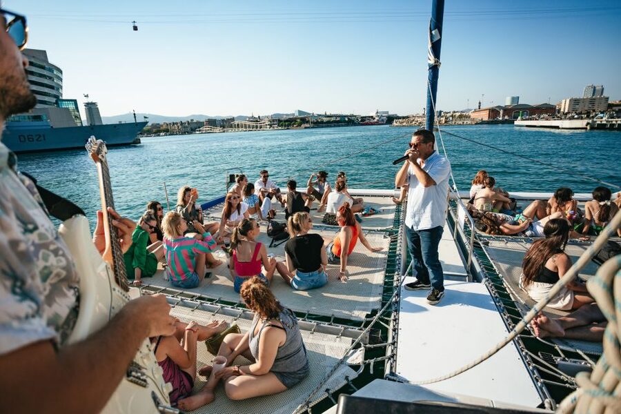 Barcelona: Sunset Catamaran Cruise with Live Music - What You See From The Water
