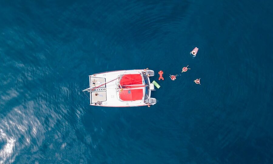 Barcelona: Sunset or Day Catamaran Cruise with Tapa & Drink - The tapa and complimentary drink