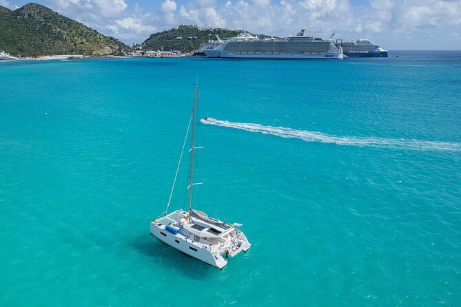 Be Happy - Private Catamaran Cruise in Sint Maarten - Half Day - Drinks, snacks, and water toys on board