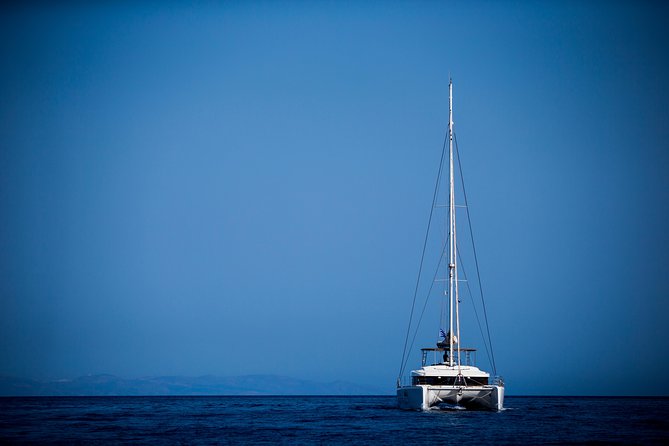Beautiful Day Catamaran Caldera Cruise incl. Meal & Drinks - Setting out from Ammoudi Bay