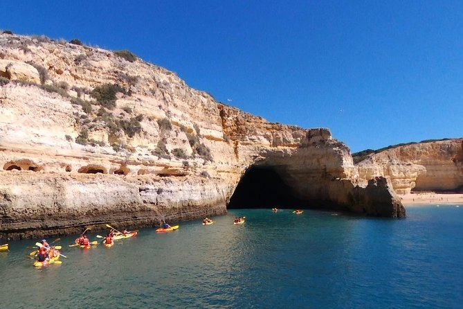 Benagil Kayak Tour On Board a Fantastic Catamaran - Entering Benagil Cave by kayak