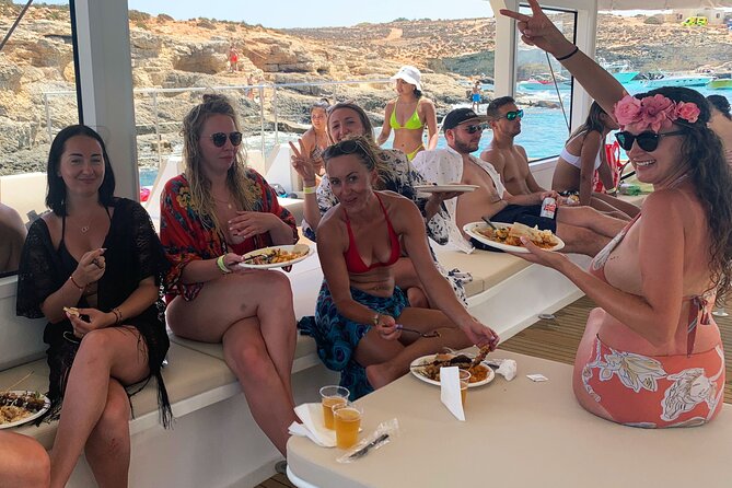 Blue Lagoon Evening Catamaran Cruise - Bugibba Jetty and the first 40 minutes