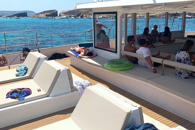 Blue Lagoon Evening Catamaran Cruise - Crystal Lagoon for a shorter swim