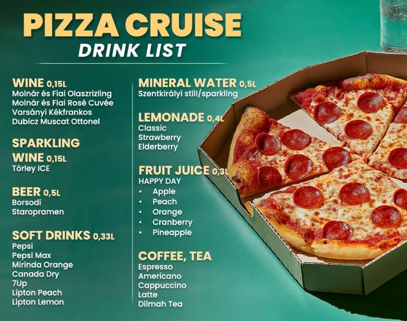 Budapest: Catamaran Pizza Cruise - Pizza, drinks, and the value of $41