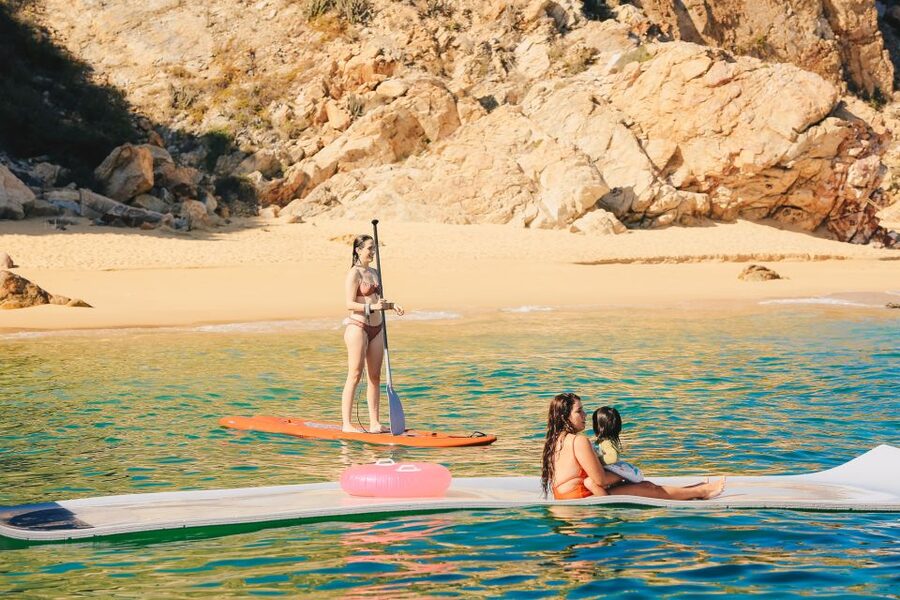 Cabo San Lucas: Private Catamaran Tour with Snorkeling - The double-decked catamaran and the jump