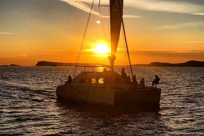 Cala Bassa Catamaran Private Excursion - Leaving San Antonio for a private day afloat