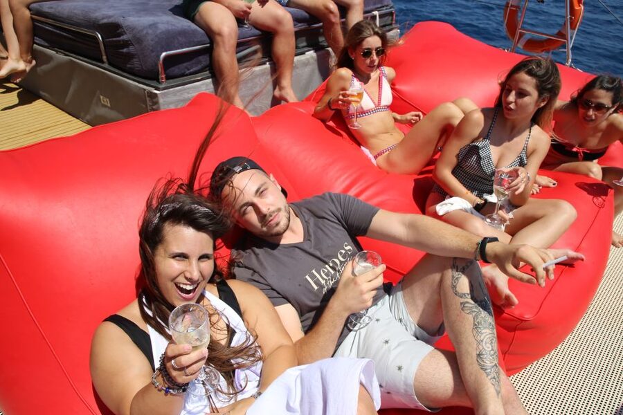 Cambrils: Catamaran Day Cruise with BBQ and Drinks - Upper deck, lower deck, and the question of space