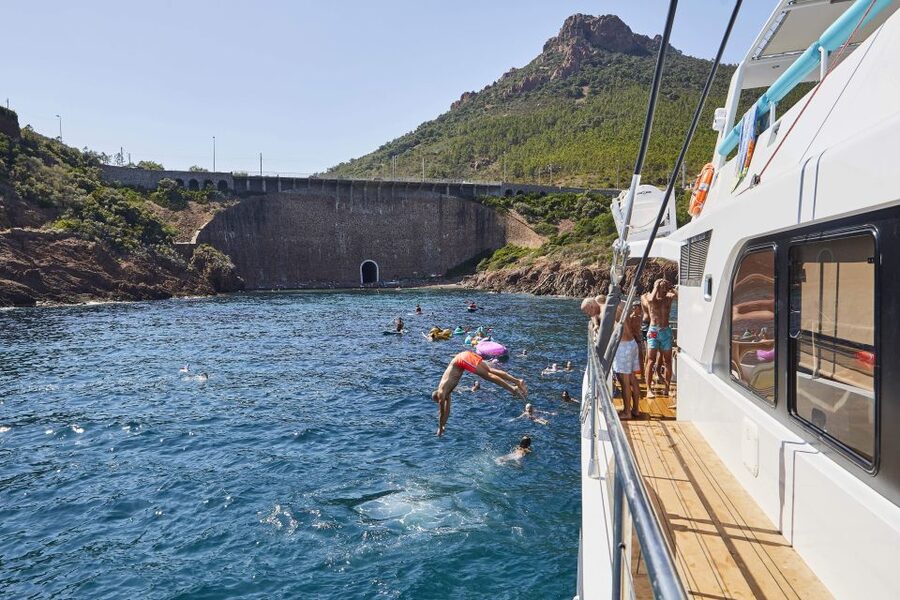 Cannes: Half-Day Catamaran Cruise - The swim stop is the real highlight