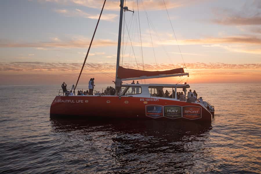 Cape Town: Catamaran Champagne Sunset Cruise - Table Mountain views from the water