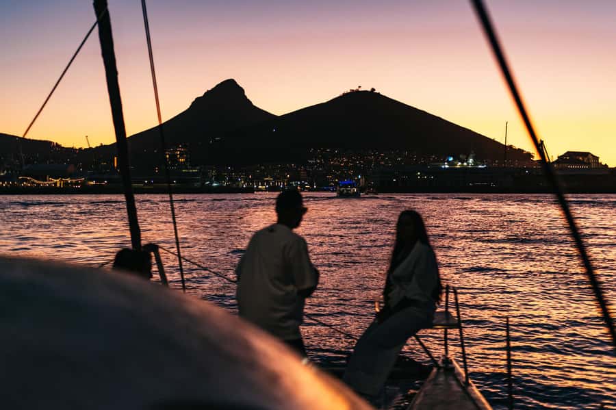Cape Town: Sunset Catamaran Cruise on Table Bay with Bubbles - Granger Bay with Table Mountain ahead