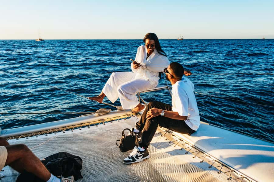 Cape Town: Sunset Catamaran Cruise on Table Bay with Bubbles - The crew and the mood onboard