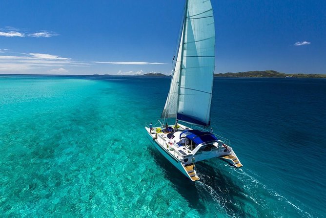 Catamaran adventure to Isla Mujeres with Snorkel,Buffet,Open Bar and Beach Club - The spinnaker ride and the trip back