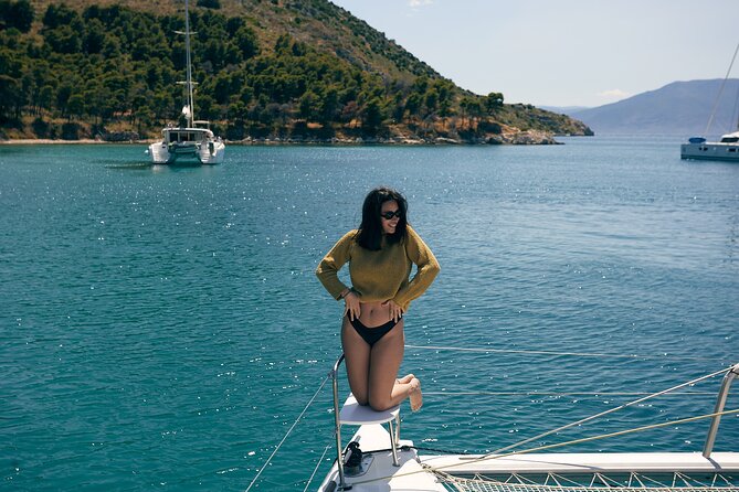 Catamaran Cruise in Nafplio | with Local Treats - Sailing Toward Romvi and Daskaleio