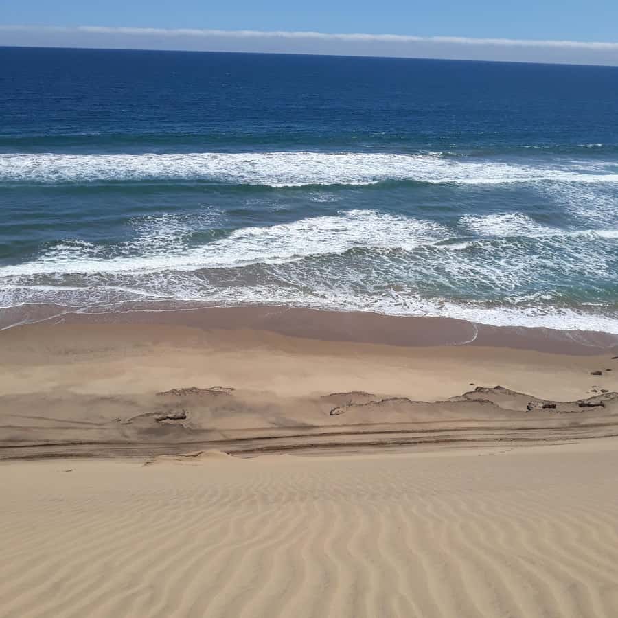 Catamaran Dolphin Cruise and Sandwich Harbour Tour - Sandwich Harbour and the meeting of dunes and sea