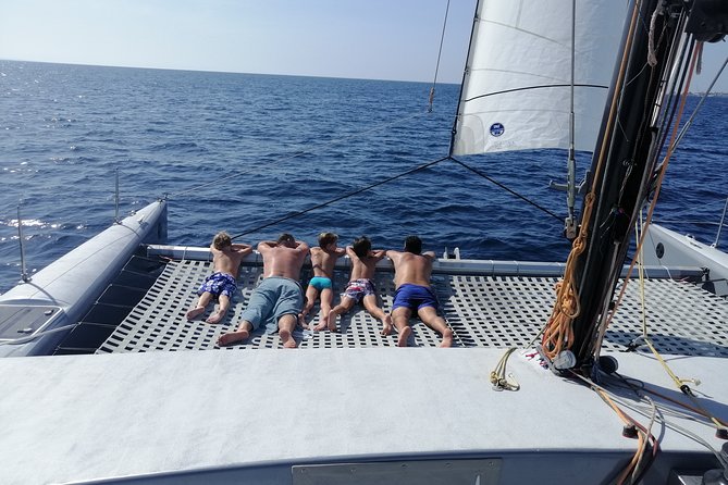 Catamaran F40 Lanzarote sailing - Swimming and snorkeling near Papagayo