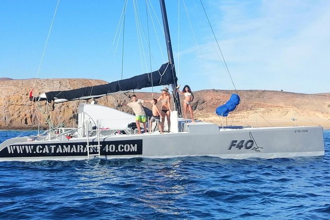 Catamaran F40 Lanzarote sailing - Sailing the southern coast of Lanzarote