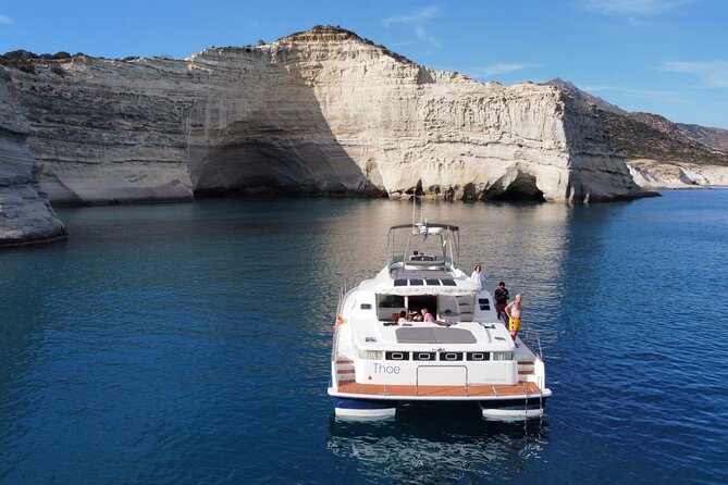 Catamaran Full Day Cruise in Agia Kiriaki Kleftiko - Fyriplaka Beach: an easy first swim