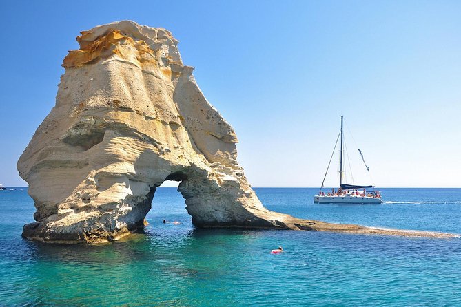 Catamaran Full Day Cruise: Poliegos - Kleftiko - Sikia Cave, a short but memorable sight
