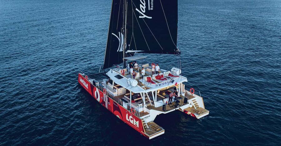 Catamaran Lucile | La Grande Motte Guided tours of the ports - Setting out from La Grande Motte’s Charles-de-Gaulle quay