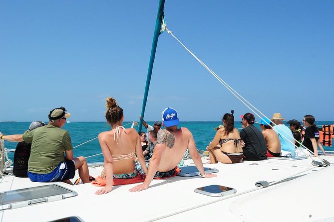 Catamaran Sail and Snorkeling Tour with Open Bar in Puerto Morelos - Sailing out from Puerto Morelos