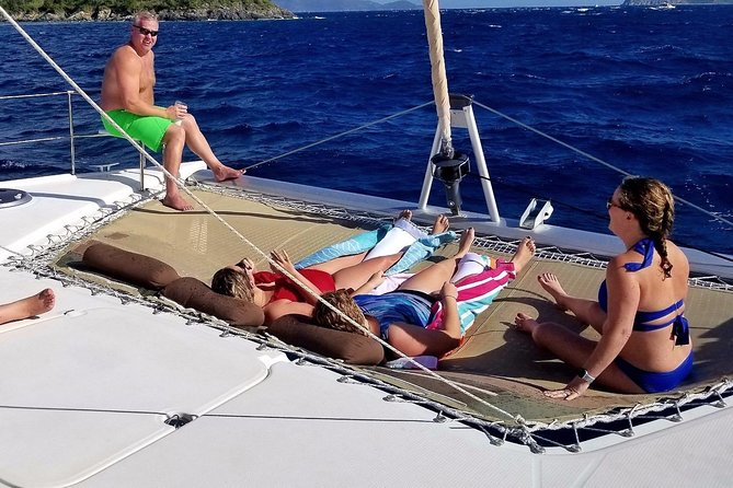 Catamaran Sail to Jost Van Dyke (Soggy Dollar Bar) - Setting out from Red Hook at 7:45 a.m.