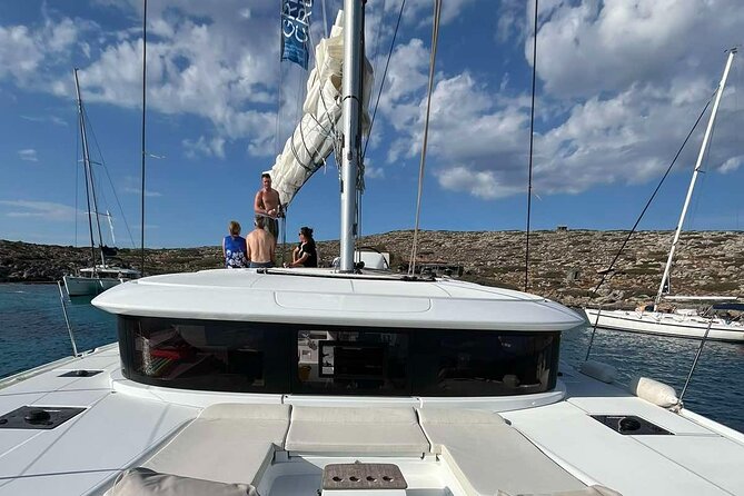 Catamaran Sailing to Dia with Lunch in Heraklion, Crete(EST 2024) - Finding a quiet cove near Dia Island