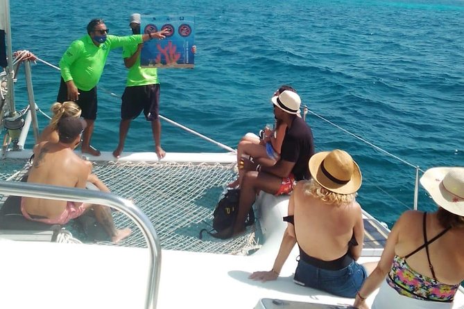 Catamaran to Isla Mujeres, Open bar, buffet, Beach Club Included - Lunch, drinks, and the beach-club confusion