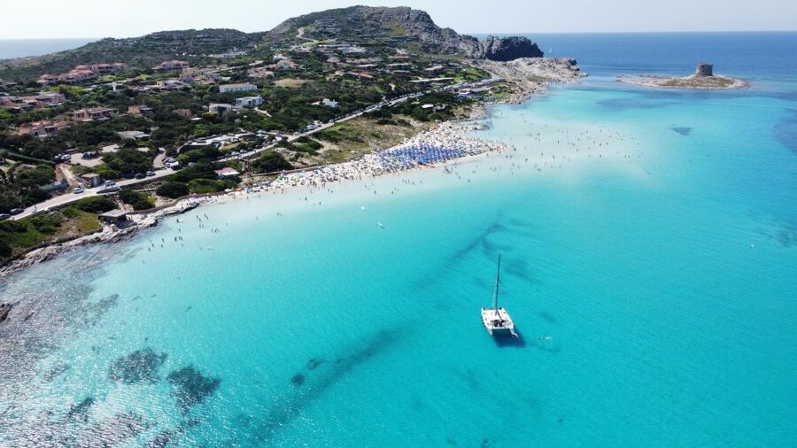 Catamaran tour Asinara island national park Buriana Charter - Swimming and snorkeling from the boat